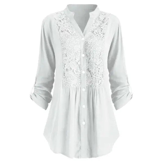 ChicFever - Lang Bluse med Puffermer for En Trendy Look Motelys