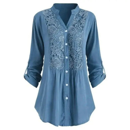 ChicFever - Lang Bluse med Puffermer for En Trendy Look Motelys
