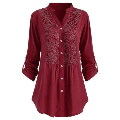 ChicFever - Lang Bluse med Puffermer for En Trendy Look Motelys