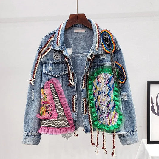 Denimjakke til kvinner Motelys