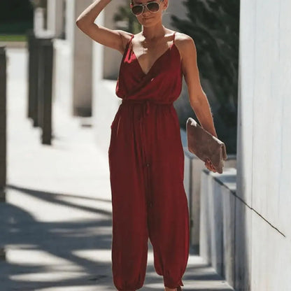 ChicEssence - Trykt, Elegant Jumpsuit Romper for En Slående Look Motelys