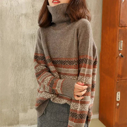 Retro Turtleneck til dame Motelys