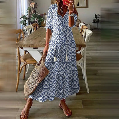 ChicHues - Elegant Boho Maxikjole for En Uformell Stil Motelys