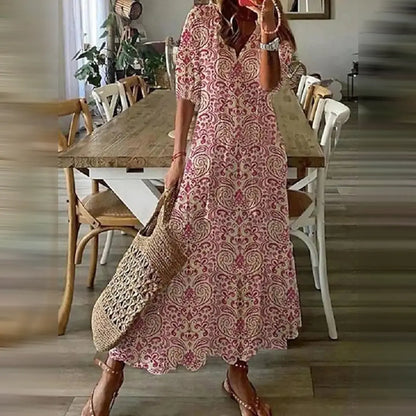 ChicHues - Elegant Boho Maxikjole for En Uformell Stil Motelys