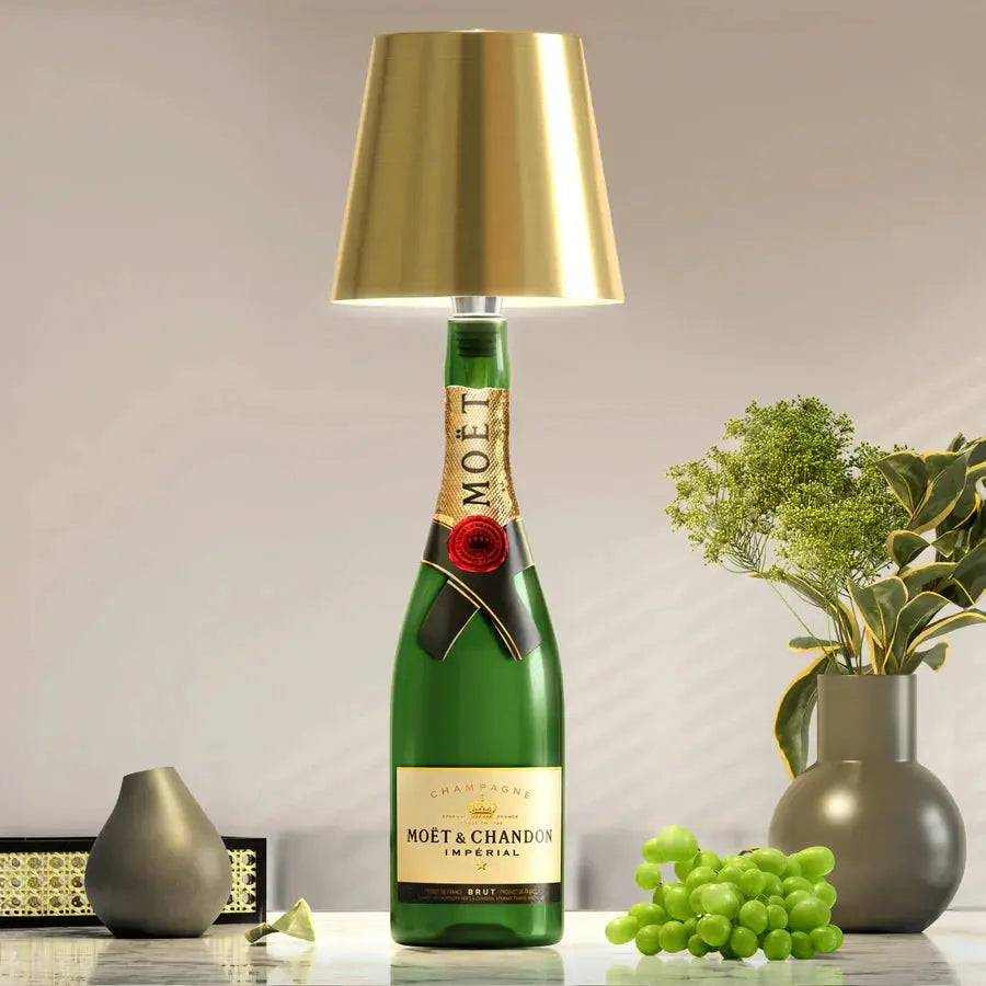 Trådløs designerflaskelampe Motelys