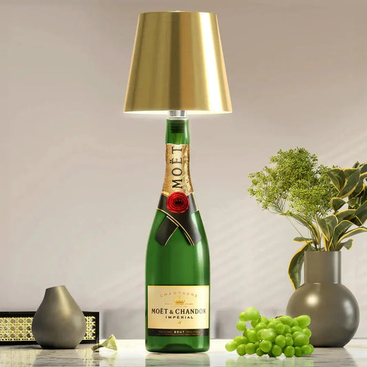 Trådløs designerflaskelampe Motelys