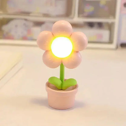 GlowPetal - Sjarmerende Blomsterformet Bordlampe for Koselig Belysning Motelys