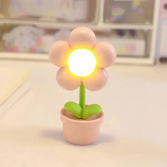 GlowPetal - Sjarmerende Blomsterformet Bordlampe for Koselig Belysning Motelys