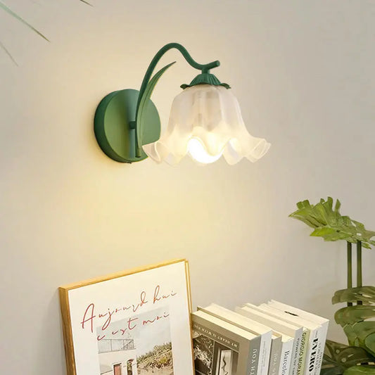 FloralGleam - Retro Vegglampe med Blomster for Koselig Atmosfære Motelys