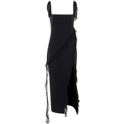 StyleGoddess - Maxikjole med Slisse for En Dramatisk Look Motelys