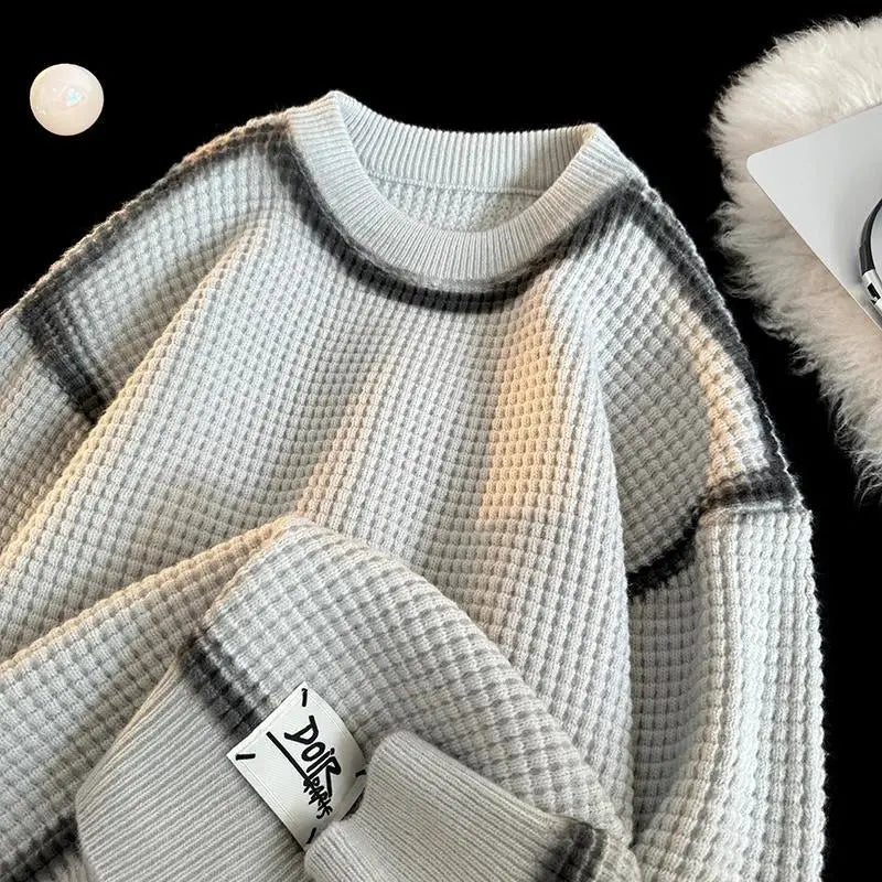 CozyWeave - Vaffelstrikket Genser for Unik Komfort Motelys