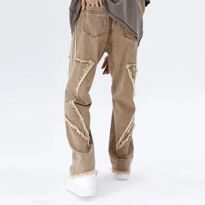 UrbanChill - Overdimensjonerte Jeans Med Rifter For Trendy Utseende Motelys