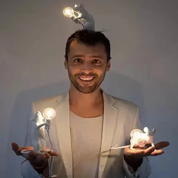 GlowShape - Musformet Bordlampe for Unik Stilig Belysning Motelys