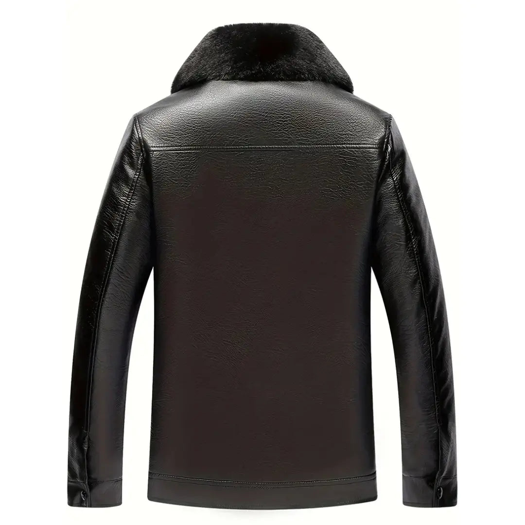LuxLeather - Stilig Vinterjakke i Skinn for Kule dager Motelys