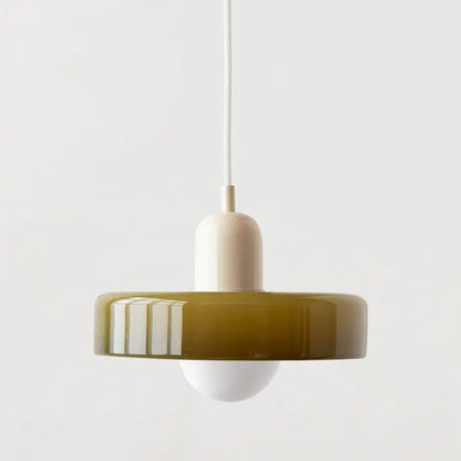Pendellampe i farget glass Motelys