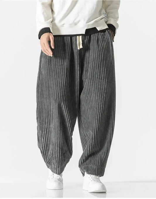 ChicVelvet - Kordfløyelsbukse Med Vide Ben For En Trendy Look Motelys