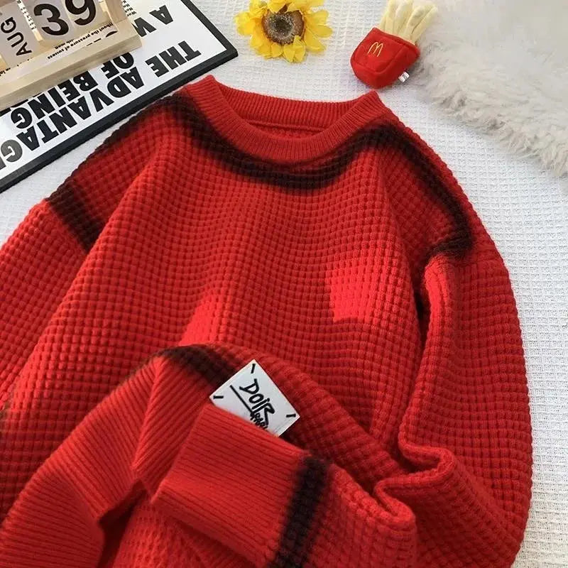 CozyWeave - Vaffelstrikket Genser for Unik Komfort Motelys