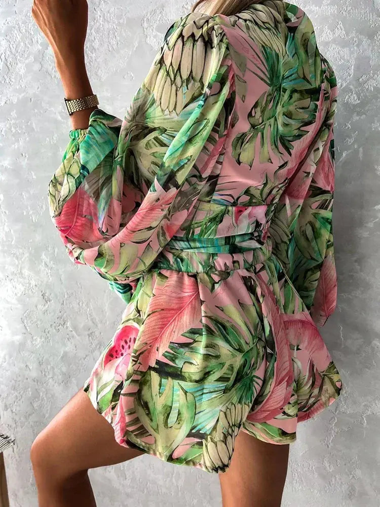 VibeTrend - Sommerlig Jumpsuit Med Dyp V-Hals For Enkslende Stiler Motelys