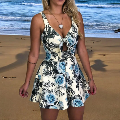 TrendyStyle - Sommerlig Jumpsuit med Elegant Sløyfe for Stilige Dager Motelys