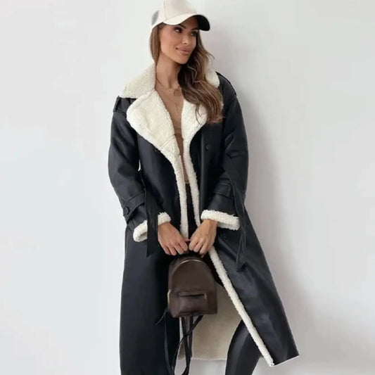 FurElegance - Lang Pelsfrakk for En Glamorøs Look Motelys