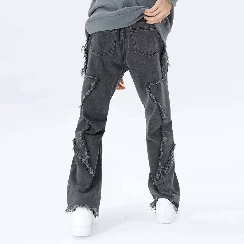 UrbanChill - Overdimensjonerte Jeans Med Rifter For Trendy Utseende Motelys