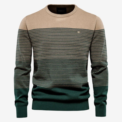 CozyStripe - Stripete Bomullsgenser for Menn med Uformell Stil Motelys