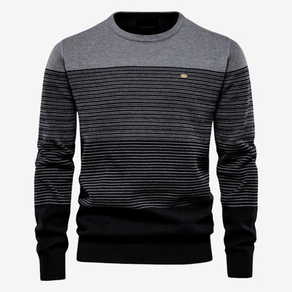 CozyStripe - Stripete Bomullsgenser for Menn med Uformell Stil Motelys