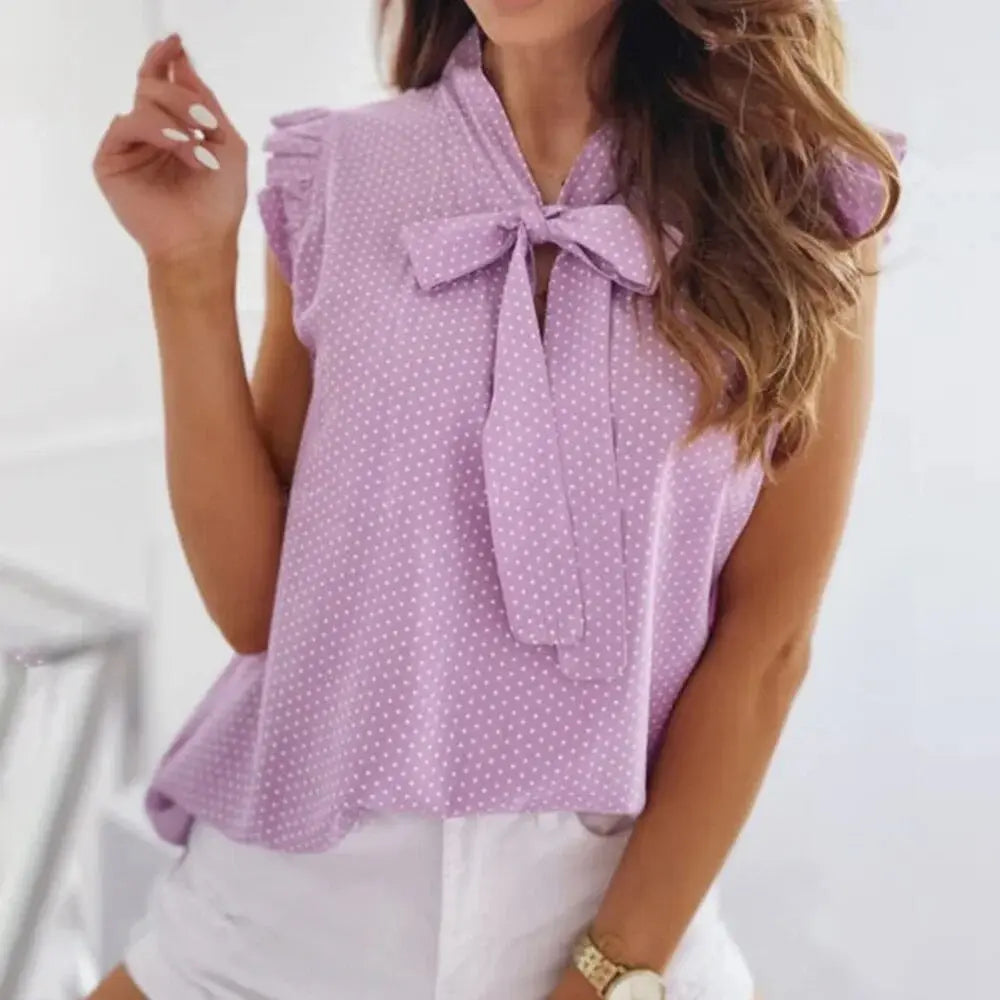Prikkete bluse Motelys