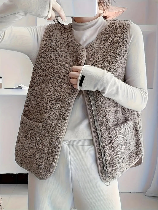 CozyNest - Varm Vest for Kvinner til Komfortable Dager Motelys