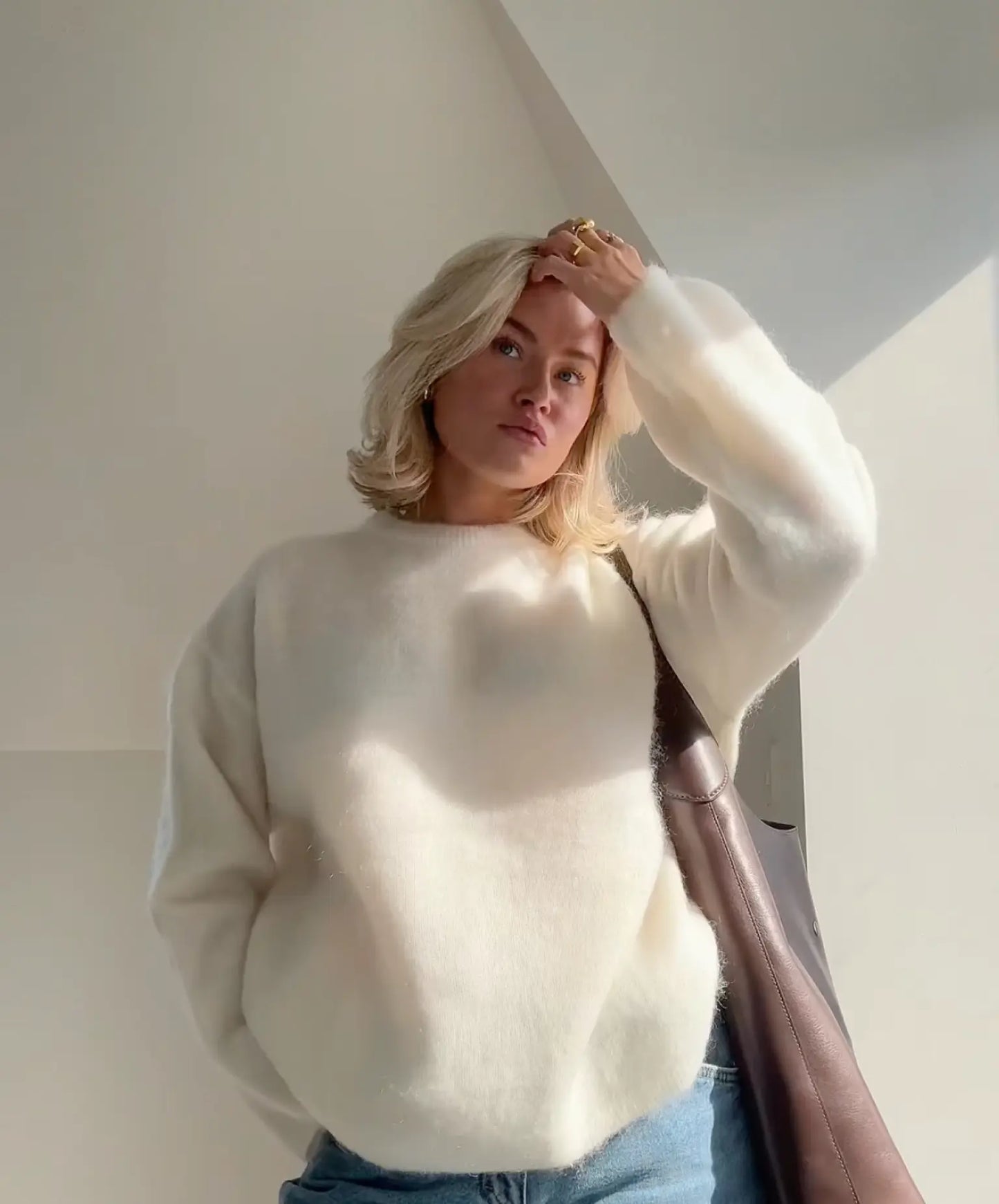 CozyThreads - Stilfull Crewneck-Genser for Hverdagsbruk Motelys