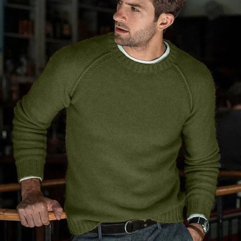 UrbanKnit - Komfortabel Strikket Genser for Menn Motelys