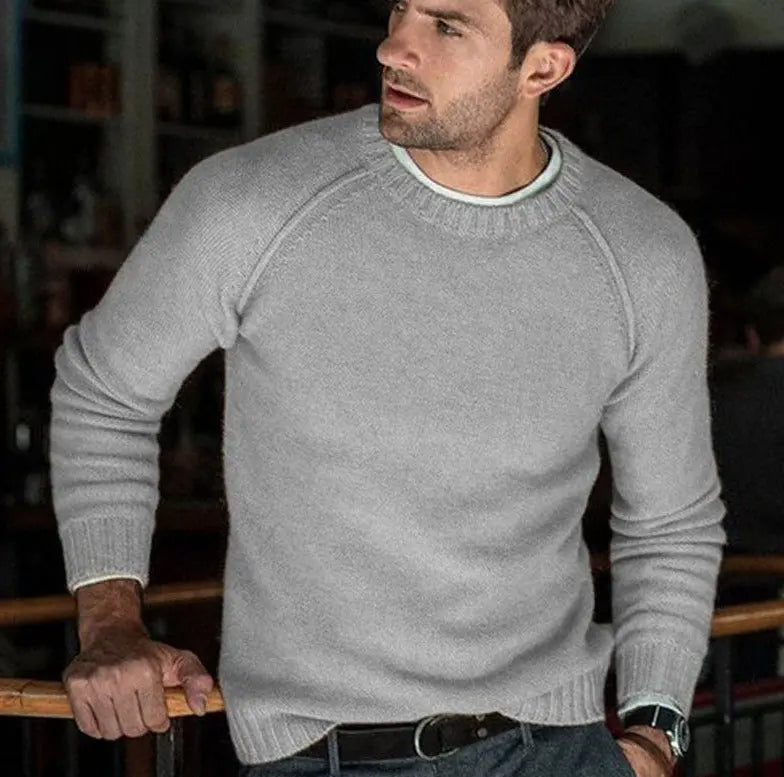 UrbanKnit - Komfortabel Strikket Genser for Menn Motelys