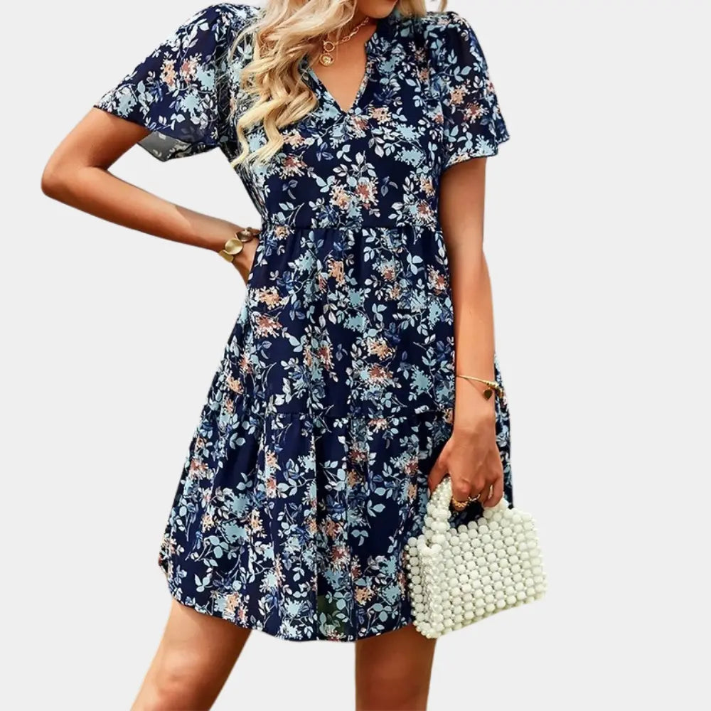 FloralChic - Nydelig Blomstret Damekjole For Alle Anledninger Motelys