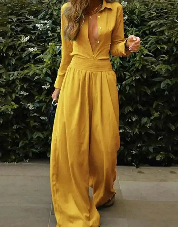 TrendyVibe - Retro Mote Jumpsuit for Unik Stil og Komfort Motelys
