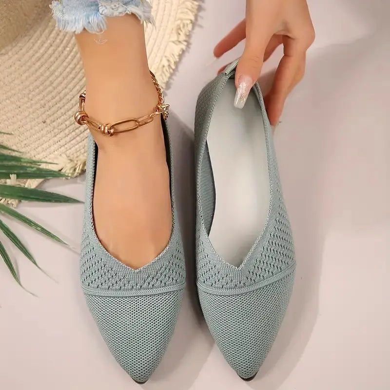 CozySteps - Stilige Strikkede Flate Slip-Ons for Hverdagsbruk Motelys