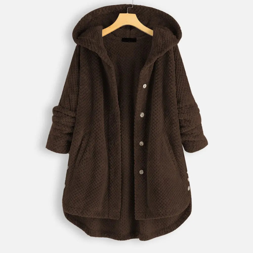 CozyChic - Overdimensjonert Hettejakke til Dame med Stil Motelys