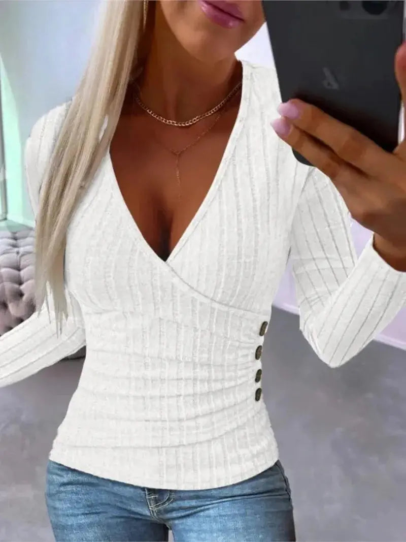 CozyStyle - Genser med V-Hals for Eleganse og Komfort Motelys