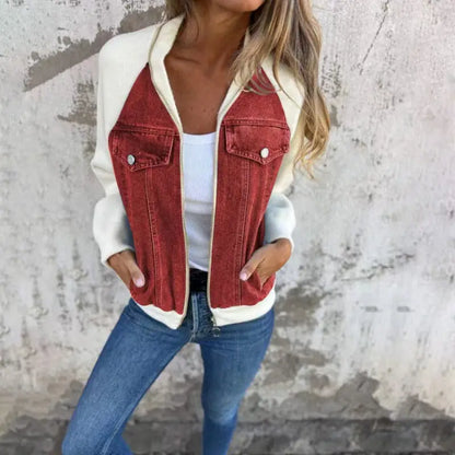 Spleisejakke i denim Motelys