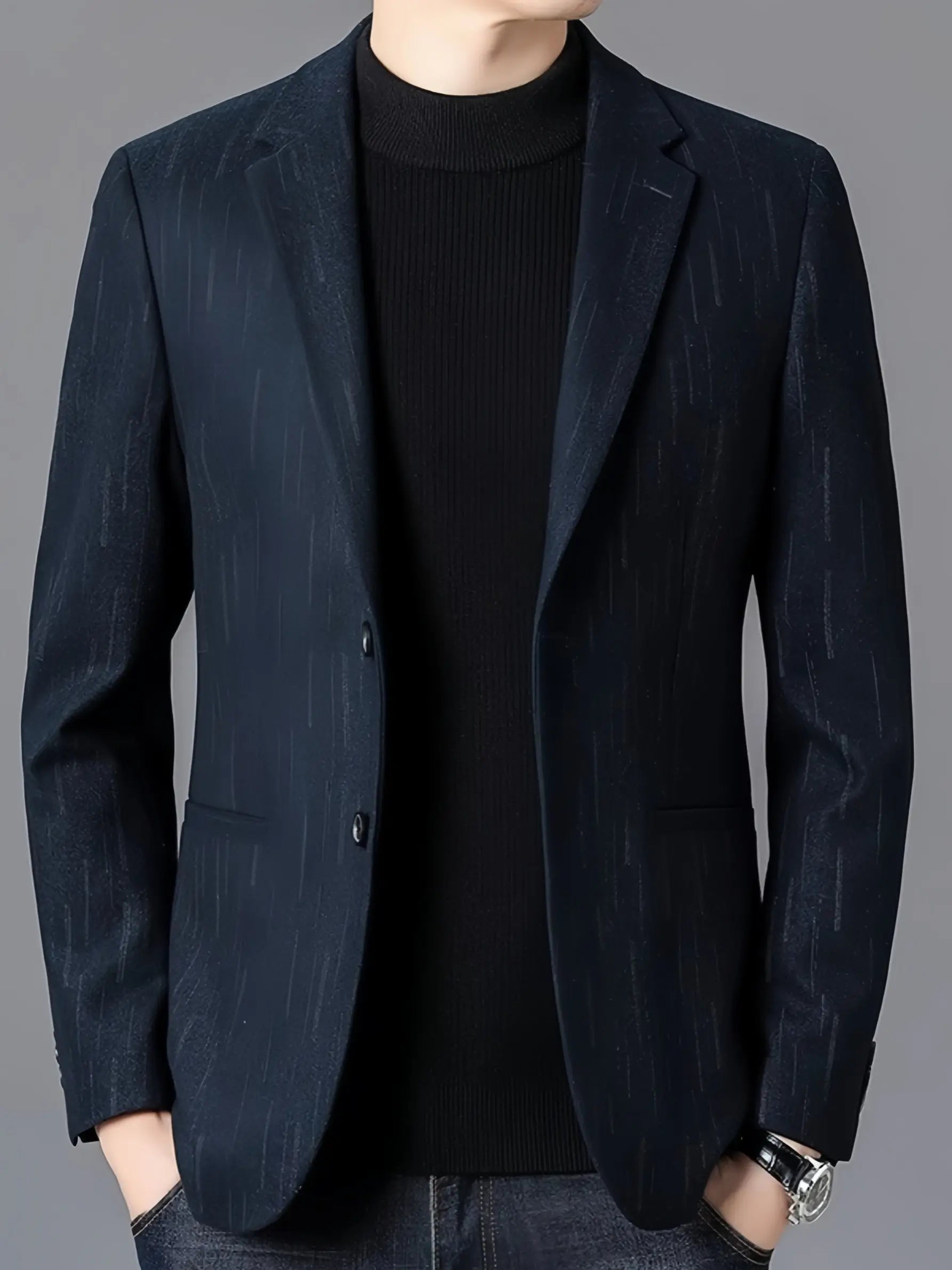 blazer med stripete mønster Motelys