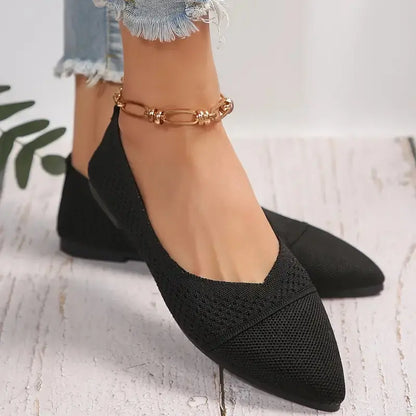 CozySteps - Stilige Strikkede Flate Slip-Ons for Hverdagsbruk Motelys