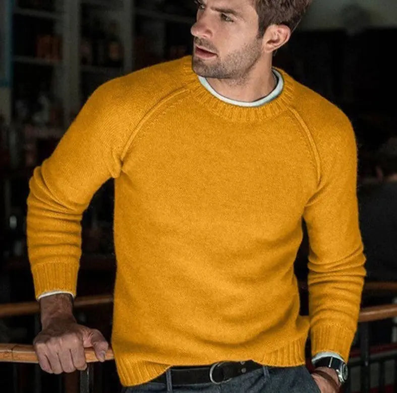 UrbanKnit - Komfortabel Strikket Genser for Menn Motelys