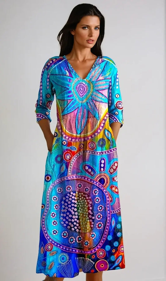 Boho maxikjole Motelys
