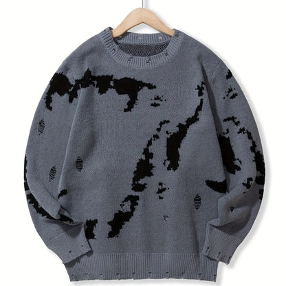 CozyTrend - Strikket Genser med Rund Hals for Menn Motelys