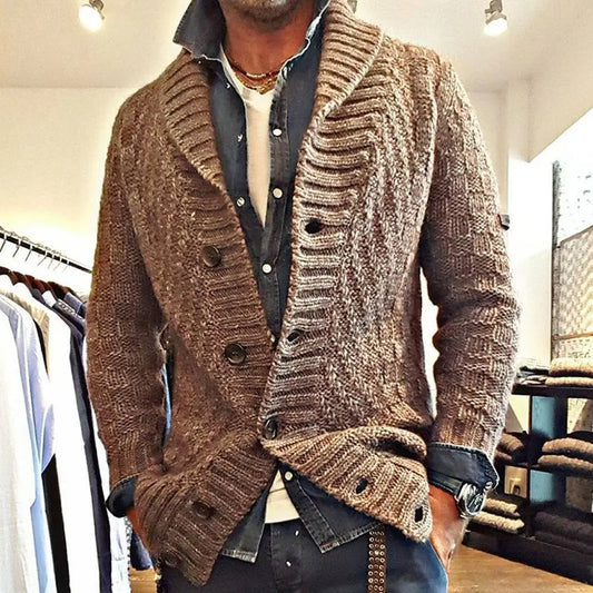 FleeceNest - Strikket Cardigan for Menn med Komfort og Stil Motelys