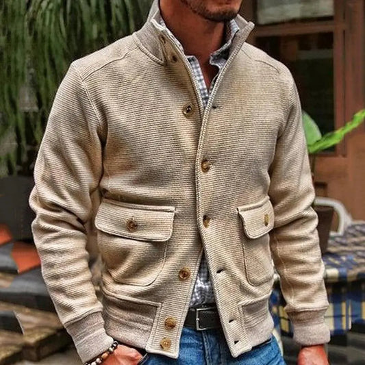 StyleGuard - Jakke med Ståkrage for Menn i Moderne Design Motelys