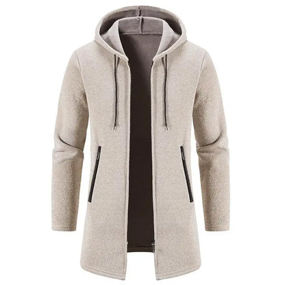 Herre Luxe Fleece Chenille Hettecardigan – Stilig Komfort for Alle Anledninger Motelys