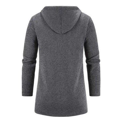 Herre Luxe Fleece Chenille Hettecardigan – Stilig Komfort for Alle Anledninger Motelys