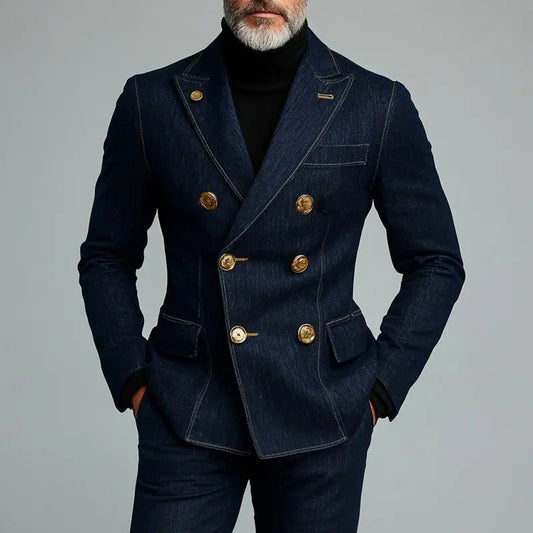 ChicStyle - Denimblazer for Det Perfekte Uformelle Utseendet Motelys
