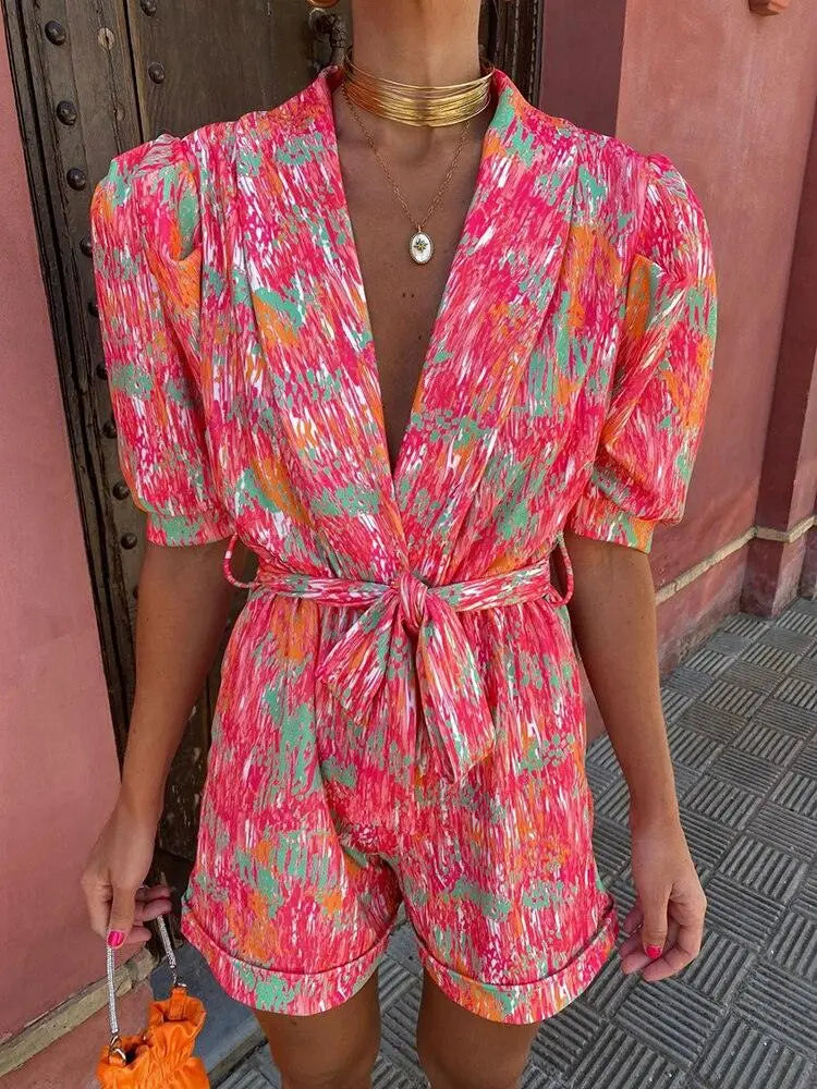 Fargerik jumpsuit for kvinner Motelys