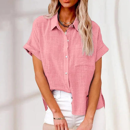 Linbluse med korte ermer Motelys